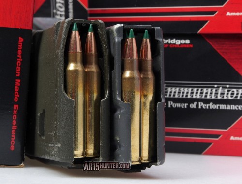 Black Hills 77gr TMK (Tipped MatchKing) rounds in a PMAG and GI Magazine. 