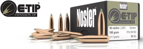 Nosler E-Tip projectiles - photo supplied by Nosler