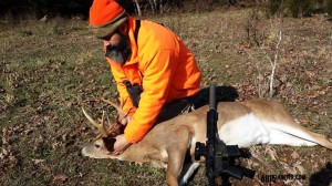 The Author with his Arkansas Buck Taken "Quietly" with a Suppressed SBR Rifle.