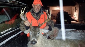 The Author's Friend, Eric, with His Big Nebraska Buck taken with an AR-10.