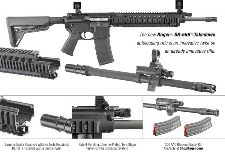The New Ruger SR 556 Takedown AR15 Rifle.