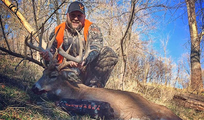 Giant Nebraska Buck Taken with an AR15 in 6.8 SPC