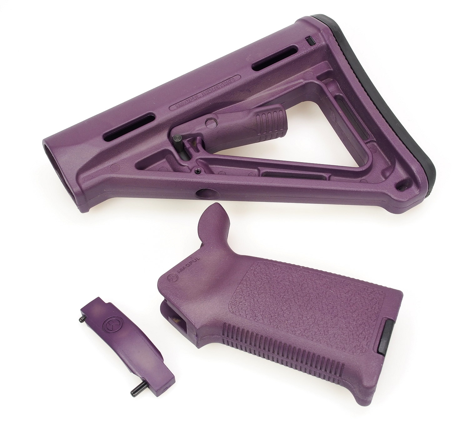 Purple Magpul Mil Spec MOE Stock Grip Trigger Guard.
