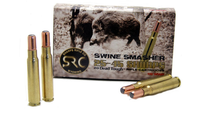 New 25-45 Sharps Swine Smasher 100 Grain Ammo is Now Available
